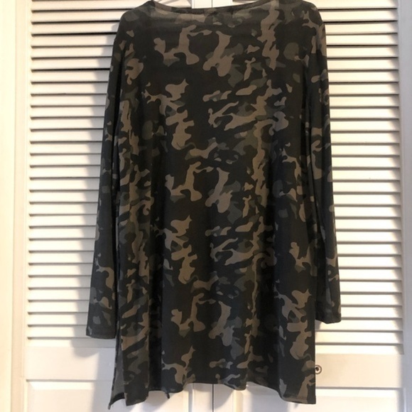 Camo Long Cardigan Medium - Picture 3 of 5